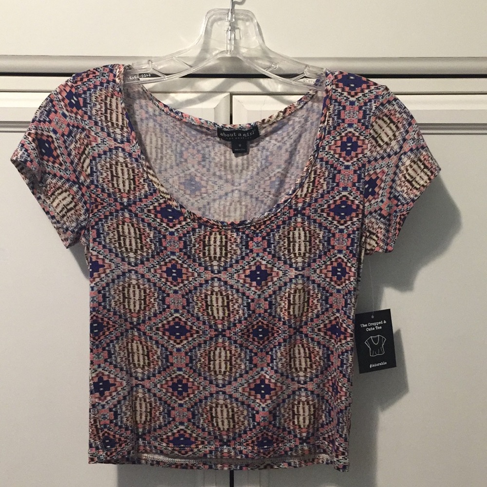 Aztec pattern crop top